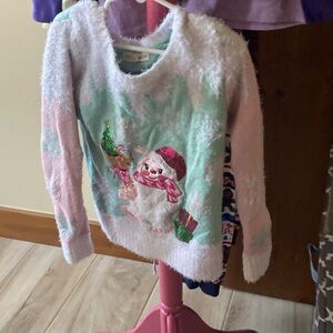 Next Snowman Sweater - Pink & Green